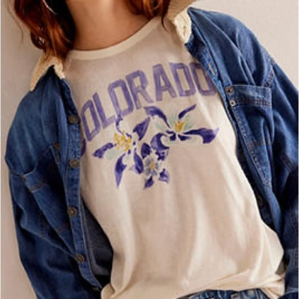 NWOT Care FP State Flower Tee Colorado - Picture 1 of 4